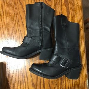 SOLD Harley Davidson leather heeled boots 6
